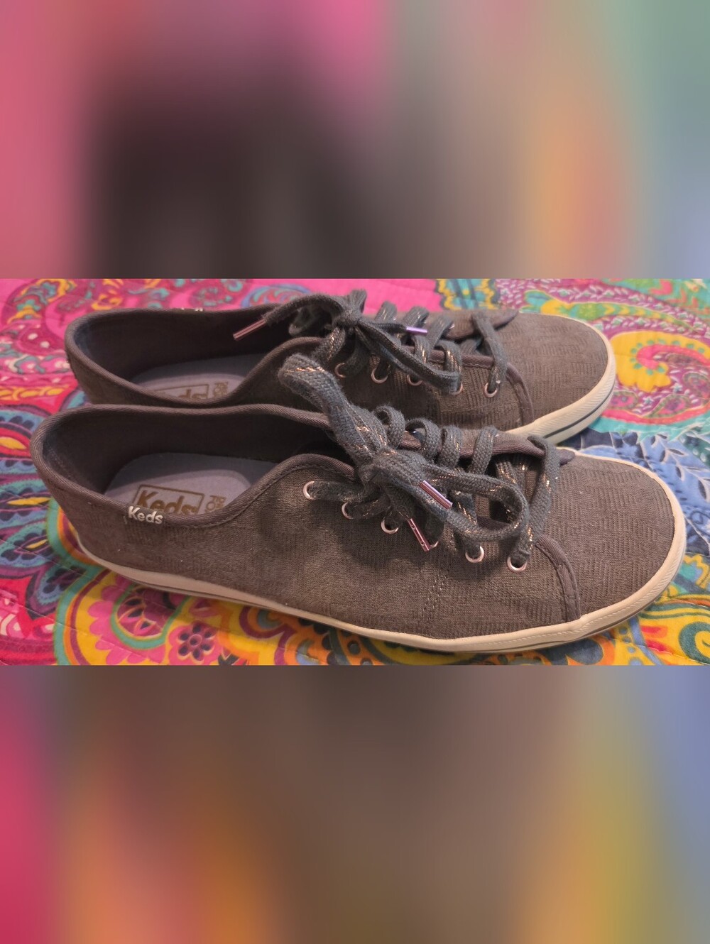 Keds Dark Gray Casual Lace-Up Sneakers